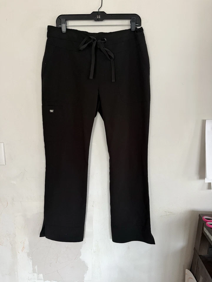 Pantalones Médicos Grises Anatomía Mujer Negros Pierna Recta Largo Completo, Bolsillos, Talla M Foto 1 de 4