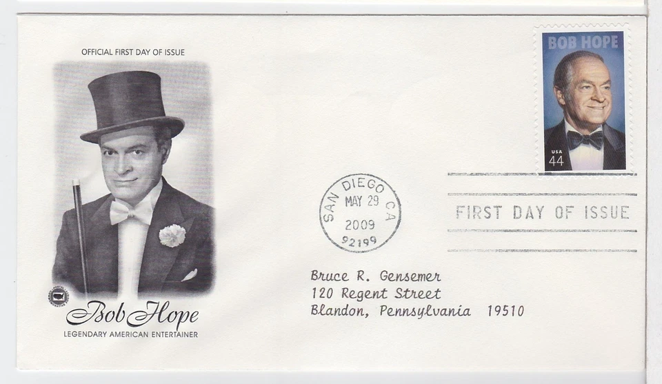 TurtlesTradingPost- Bob Hope, Actor- 2007 FDC- #4406 Artcraft Variety - Image 1 of 1