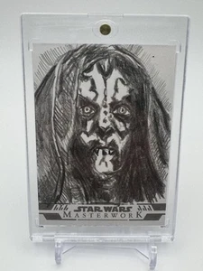 2024 Topps Star Wars Masterwork Darth Maul Sketch Card by Kevin Scott Jacobs 1/1 - Picture 1 of 2