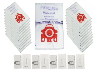 FILTAMAGIC 20 x Staubsauger Staubsauger Staubsauger Staubbeutel & Filter für Miele C1 C2 komplett FJM Typ