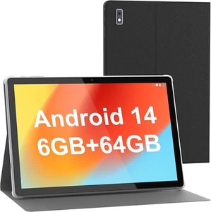 Tablet 10.1 inch Ultra Android 14 Tablets 128GB Expandable 6GB RAM IPS Bundle - Picture 1 of 7