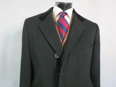 Abrigo Chesterfield de colección J Press 1949 tejido whipcord prensado tweed 40 R Foto 1 de 4