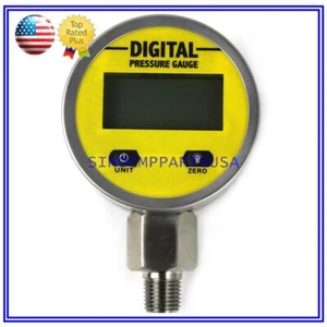 25MPA/3600PSI Digital Pressure Gauge with NPT1/4 G1/2 M10*1 Interface 1% FS - Picture 1 of 8
