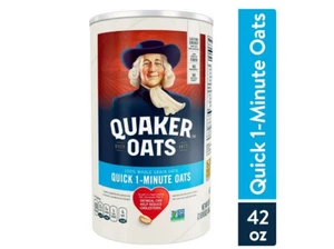 Quaker, avena rapida da 1 minuto, farina d'avena, farina d'avena a cottura rapida, contenitore da 42 oz - Foto 1 di 7