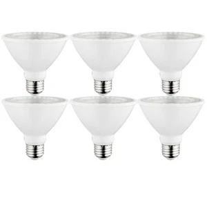 6PK PAR30 Short Neck LED Flood Light Bulb, 9 Watts (75W), 5000K, Dimmable - Picture 1 of 2