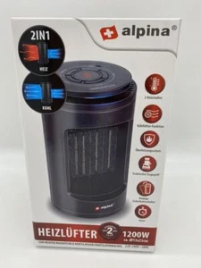 NUOVO Alpina 2 in 1 termoventilatore radiatore riscaldamento elettrico clima ventola ventilatore - Foto 1 di 1