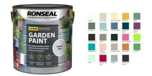 Ronseal Outdoor Garden Paint - For Exterior Wood Metal Stone Brick - All Colours - Picture 1 of 30