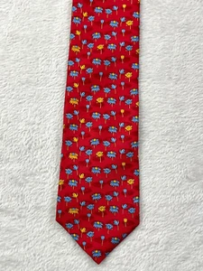 FERRELL REED Red Yellow Blue Flowers Spring silk Mens Necktie Made In USA - Picture 1 of 4