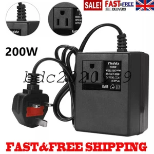 200W Power Voltage Converter Transformer Step-Down 220V/240V to 110V/120V UK - Picture 1 of 7