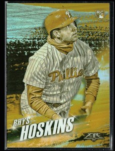 Rhys Hoskins 2018 Topps Fire Hot Starts Gold Minted #HS-12 Philadelphia Phillies