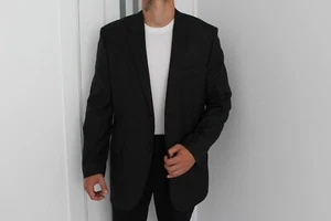 Givenchy Suit Jacket Blazer Men’s Black Color 58 size - Picture 1 of 13