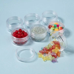 240 piezas frascos de recipiente para ollas redondas transparentes vacías de 10 ml para cuentas artesanales - Imagen 1 de 6