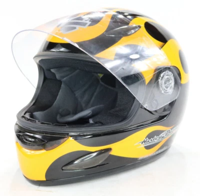 Harley Davidson Casco Cara Completa S M Negro Naranja Jóvenes Niños Niñas Llamas Claras Foto 1 de 4