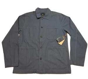 Roark Atlas Trucker Jacket Size Medium Gray Button Collared Utility Outdoor NWT - Picture 1 of 17
