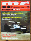 Motor Rundschau 02/70 Test Renault 16 TA, Opel Kadett, Rennwagen-Technik 3. Teil
