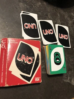 Full Deck!! Vintage Used 1979 Uno Game Great Condition W/ Advertisment - Image 1 of 4