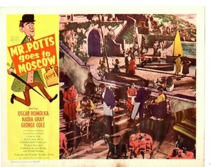 OSCAR HOMOLKA NADIA GRAY MR POTTS GOES TO MOSCOW 1953 11X14 LOBBY CARD LC5629
