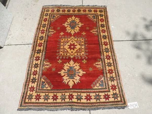 3x5ft. Handmade Caucasian Kazak Wool Rug - Picture 1 of 10