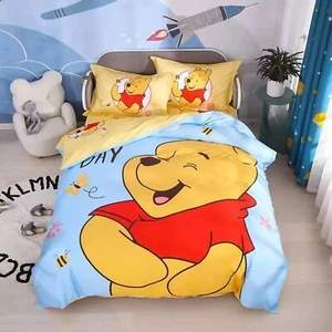 Winnie The Pooh Single Bed Quilt Cover Set, Bedding Set For Kids - Picture 1 of 4