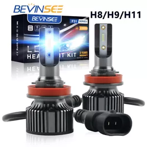 Bevinsee H11 H8 White LED Headlight Foglight 6000LM Fits Hyundai i30 2007-2009 - Picture 1 of 11