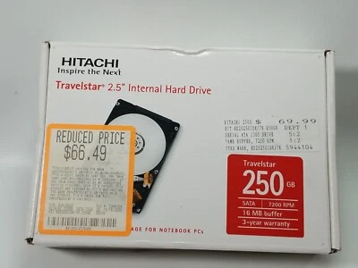 Hitachi Travelstar 7K320 HTS723225L9A360 250 GBl,7200 RPM,2.5" SATA Notebook HDD - Image 1 of 4