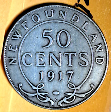 Canada/Newfoundland 1917c 50 Cent 92.5% Silver Coin [CNfl.5-017a]