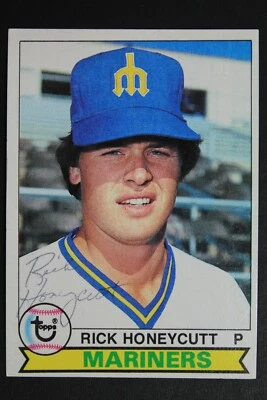 Rick Honeycutt Seattle Mariners Autographed 1979 Topps #612 Baseball Card  - Image 1 of 3