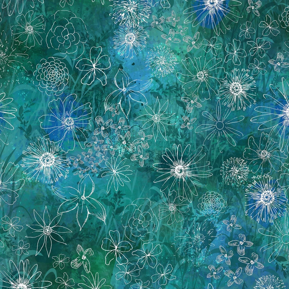 Teal Midnight Dreams Digital Meadow Midnight Dreams de Melissa Polomsky por comprar Foto 1 de 1