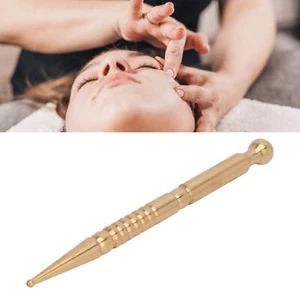 Manual Acupuncture Pen Meridian Body Eye Massager Pain Relief Therapy Brass NEW - Picture 1 of 12