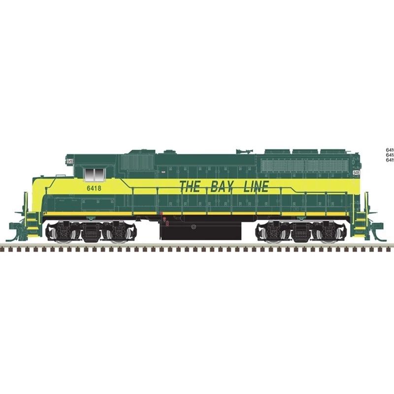 Atlas 10004239 HO GOLD GP40-2 Ph 1 Atlanta & St. Andres Bay #6418 (DCC/Sound) - Image 1 of 1