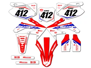 2008-2009 CRF 250 R BINARY Red Senge Graphics Kit Compatible with Honda - Foto 1 di 10