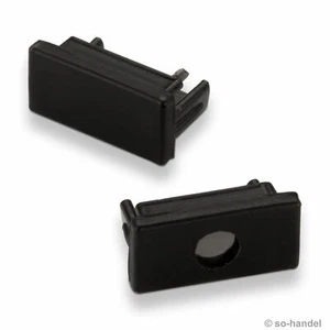 Endkappenset 2er Set SCHWARZ f. SOTECH LED Profil-11 Endkappen Endstücke Kappen - Bild 1 von 1