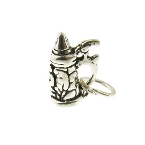 925 Sterling Silver Beer Stein Charm Made in USA - Picture 1 of 2