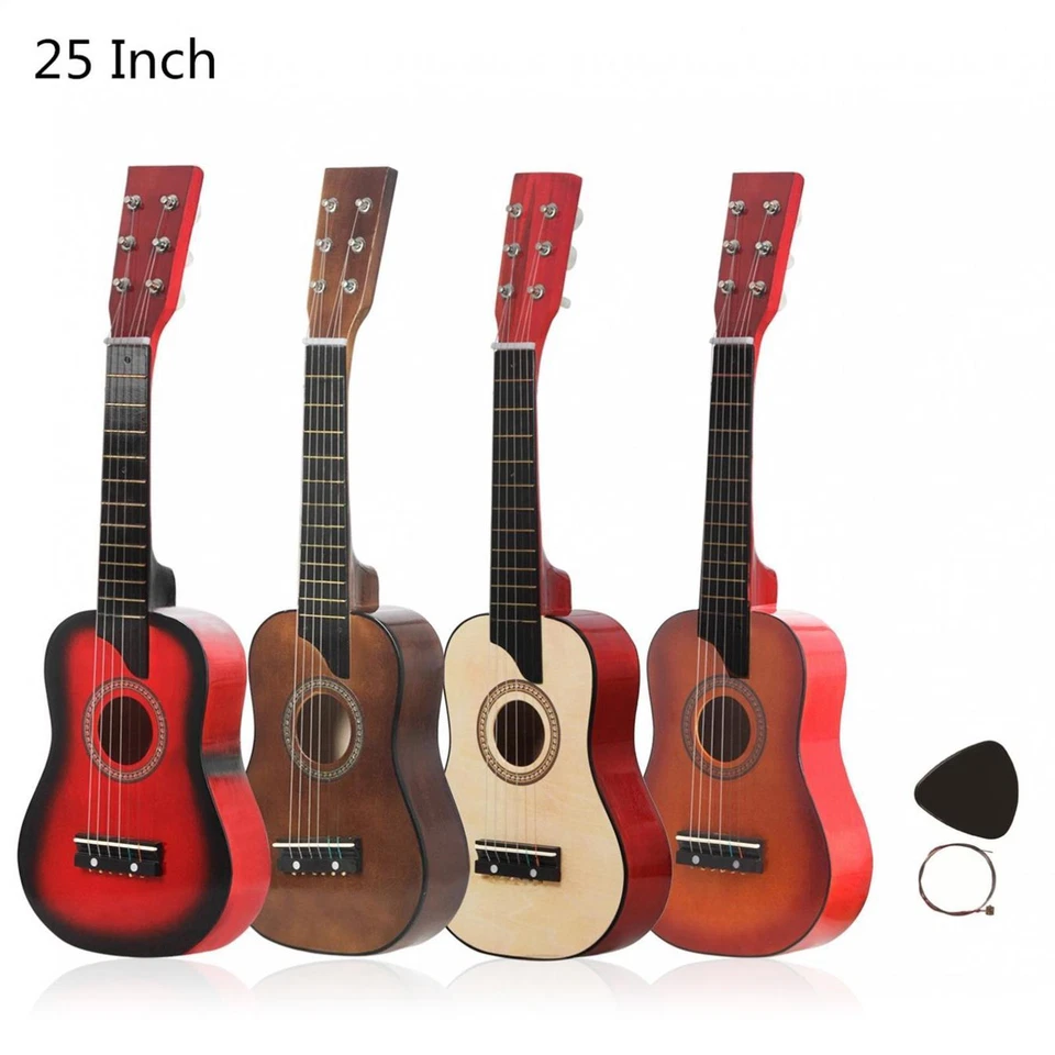 Mini 25 pouces En Bois Acoustique Guitare Jouet Pratique Musique Enfants - Photo 1/1