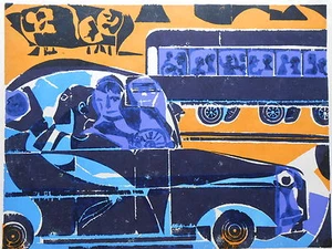 HANS HAHN Seebruck Echterdingen Musberg Leinfelden REISE Omnibus Autobus Bus Car - Bild 1 von 2