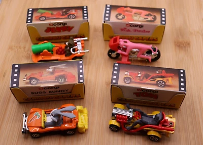 Corgi Cartoon Capers Box Set of 4x Cars - Pink Panther, Bugs bunny, Tom & jerry - Image 1 of 4