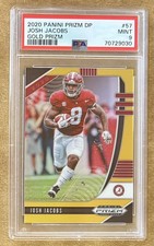Josh Jacobs 2020 Panini Prizm Draft Picks Gold Prizm 10/10 PSA 9 #57