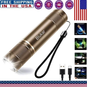 Durable Rechargeable Flashlight with Zoom - Ideal for Hiking & Emergencies - Picture 1 of 11