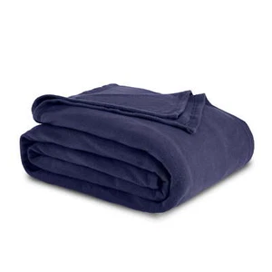 Twin Throw Blanket Fleece Bed Blanket All-Season For Couch & Sofa(66x90'', Navy) - Picture 1 of 8