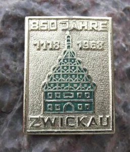 Distintivo spilla edificio municipio 850° anniversario Zwickau Germania 1968 - Foto 1 di 2