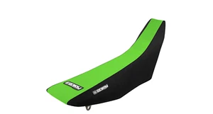 1992-1993 KAWASAKI KX 125-250 Seat Cover Gripper BLACK SIDES / GREEEN TOP #118 - Picture 1 of 3