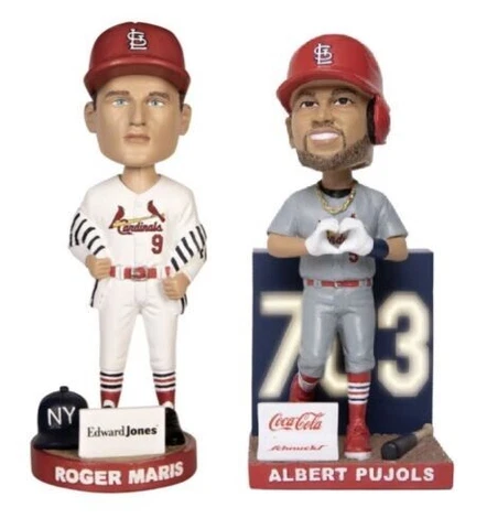 Rodger Maris AND Albert Pujols 703 Home Runs Bobbleheads St. Louis Cardinals Cover