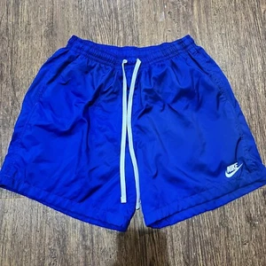 Nike Boys Large Blue With white embordierded Logo Swimming Trunks - Picture 1 of 4