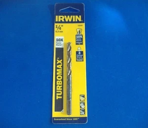 IRWIN TURBOMAX 1/4" HIGH SPEED STEEL DRILL BIT HSS - Picture 1 of 1