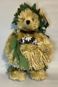 Hawaiian Collectibles Bear With Grass Skirt And Leaf Accessories - Picture 1 of 8