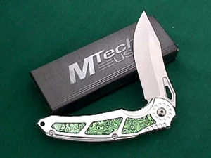 EDC MTech LINER LOCK AO ASSIST OPENING FOLDING POCKET KNIFE CARBON FIBER NIB - Picture 1 of 3