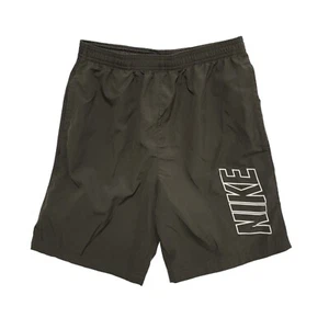 Nike Sport Shorts Green Drawstring Boys UK Size Large W28 BB46 - Picture 1 of 4