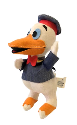 Vintage 1966 Woolikin Dream Pet Walt Disney's Donald Duck Aserrín Relleno Foto 1 de 4