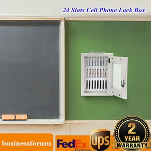 Cell Phone Lock Box 24 Slots Phone Locker & Key Cell Phones Storage Cabinet - Picture 1 of 14