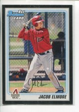 2010 Bowman Prospects Black Jacob Elmore BP82 Arizona Diamondbacks